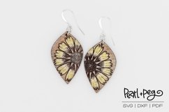 Gerber Floral Front Drop Laser Engraved Earring Download Product Image 2