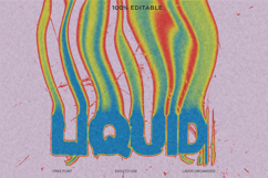 Liquid Wave Text Effect Graphic Design Template Product Image 1