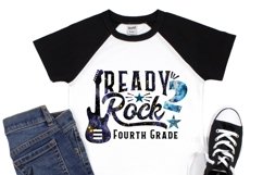 Ready to Rock fourth grade watercolor sublimation design Product Image 2