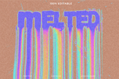 Holographic Melted Text Effect Design Template Product Image 1