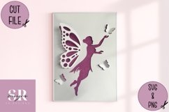 3D Fairy| Paper cutting | pop up Fairy SVG Product Image 1