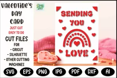 Sending You Love | SVG template | Paper cutting | Cricut Product Image 1
