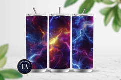 Neon Thunderstorm Texture | Electric Storm Background Product Image 2