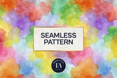 Watercolor Wash Digital Paper | Seamless Rainbow Texture Product Image 3
