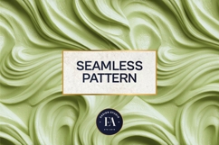 Matcha Latte Swirl Pattern, Creamy Matcha Abstract Paper Product Image 3
