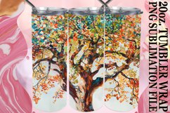 Chic Whimsical Dynamic Blossom Watercolor Tumbler Wrap Product Image 1