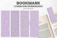 Lavender Glitter Bookmark PNG, Bookmark Sublimation Product Image 1