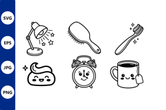 Cute Kawaii Icons Lamp Hairbrush Product Image 1
