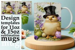 Charming 3D Easter Bunny Mug Sublimation 11oz Product Image 1