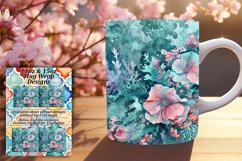Bright Floral Pattern 11oz/15oz Mug Wrap Sublimation Product Image 1