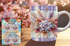 LUXURIOUS 11oz PNG Mug Wrap Template , Autumn Flower Product Image 1