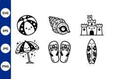 Beach Ball Umbrella Shell Sandals Product Image 1