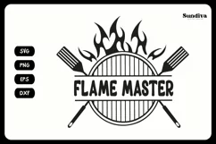 Grill Pot Holder Quotes SVG | BBQ Saying - Flame Master Product Image 3