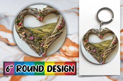 Heartwood Harmony Sublimation Serene Summer,Keychanin PNG Product Image 1