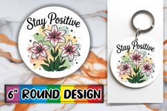 Enchanted Round Coasters Design, Flowers Quote Product Image 1