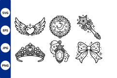 Magical Stars Heart Wing Tiara Bow Product Image 1