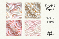 Cream and Cherry Digital Paper Kit Rococo Patterns Product Image 2