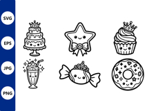 Cute Crown Cake Cupcake Star Candy Donut Product Image 1