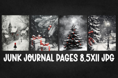 4 Christmas Digital Papers I Christmas Junk Journal Pages Product Image 1