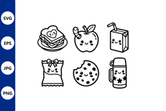 Cute Kawaii Food Cartoon Vector Product Image 1