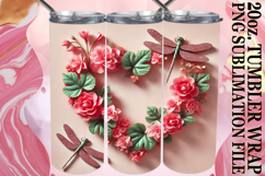Blissful Moments 20oz tumbler wrap, 3D Heart Product Image 1