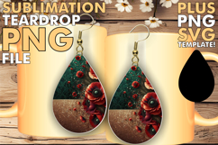 Charming Teardrop Earrings Design PNG, Leopard Prints Product Image 1