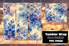 STUNNING 20oz Sublimation Tumbler , Watercolor Patter Product Image 1
