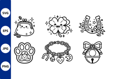Lucky Charm Icon Set Cute Vector Product Image 1