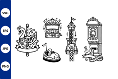 Carousel Swan And Amusement Rides Line Product Image 1