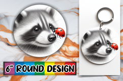 Cheerful Sublimation Circle Coasters, Cute Animals Product Image 1