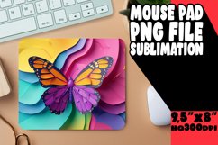 Colorful Butterfly Sublimation Pad - 3D Design Product Image 1