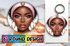 Joyful Coasters Circle PNG Style, Love Girl Product Image 1