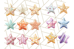 Cute Puffy Star Clipart PNG, 3D Glossy Pastel Stars Clip Art Product Image 6