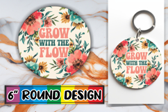 Radiant Sublimation Ornaments, Flower Quote Product Image 1