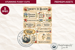 Vintage Patriotic fussy cut ephemera word strip sentiment Product Image 1