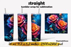 Roses Tumbler sublimation,Flowers tumbler design Product Image 1