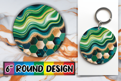 Joyful Circle Keychains for Gifts, Pattern Product Image 1