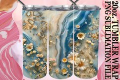 Sublimation Vibrant Petals Tumbler Wrap Design Spring 20oz Product Image 1
