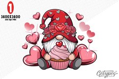 Valentine Gnome Sublimation Clipart - High Quality Design Product Image 1