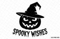 Spooky Wishes Svg | Halloween Svg | Svg Cut Files Product Image 1