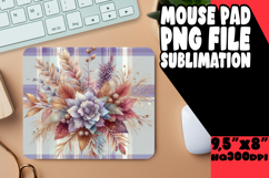 Playful Desk Mat Sublimation PNG, Autumn Flower Product Image 1