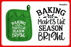 Christmas Pot Holder Quote SVG | Season Bright Product Image 3