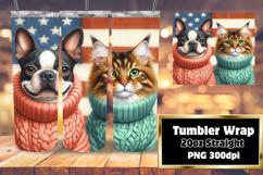 Beautiful 20oz Tumbler Artwork , Dog and cat Product Image 1