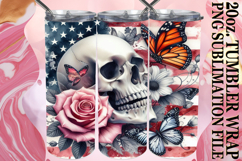 Cozy Nights 20oz tumbler wrap, Skull USA Product Image 1