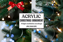 Acrylic Christmas Ornament Mockup , christmas ornament mocku Product Image 1