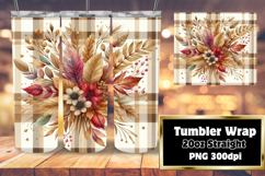 GIFT-WORTHY 20oz Tumbler Template , Autumn Flower Product Image 1