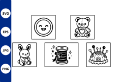 Sewing thread spool and cute stuffed Product Image 1