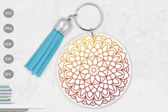 Mandala Flower Keychain SVG Design Product Image 1