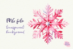4 Pink Snowflakes PNG | Snowflake Coquette Christmas Clipart Product Image 3