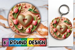 Joyful Circle Ornaments PNG Magic, 3D Heart Product Image 1